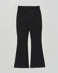 Pantalone flare Dixie nero in misto viscosa punto milano