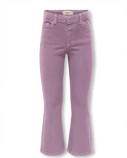 Pantalone flare Kids Only rosa in cotone stretch