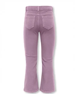 Pantalone flare Kids Only rosa in cotone stretch