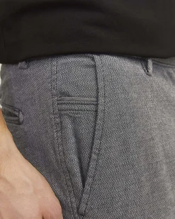 Pantalone Jack & Jones chino slim-fit grigio in tessuto armaturato di cotone stretch