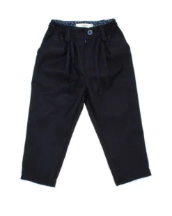 Pantalone Jeckerson carrot fit blu punto milano con coulisse