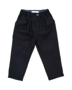 Pantalone Jeckerson carrot fit blu punto milano con coulisse