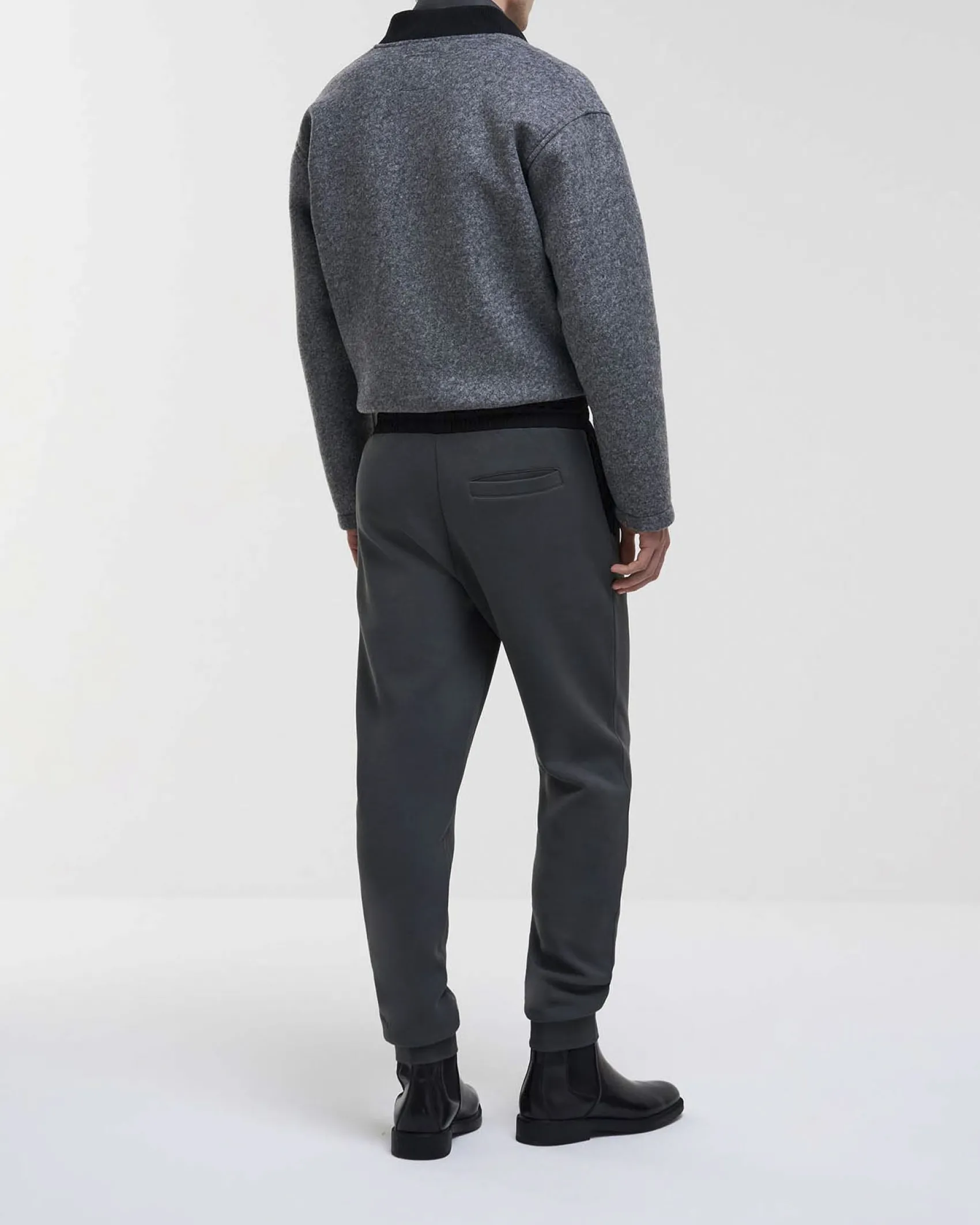 Pantalone joggers Colmar Originals grigio antracite in felpa con inserti in nylon