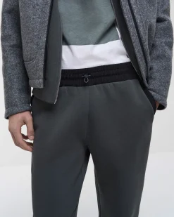Pantalone joggers Colmar Originals grigio antracite in felpa con inserti in nylon