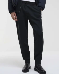 Pantalone joggers Colmar Originals nero in felpa con inserti in nylon