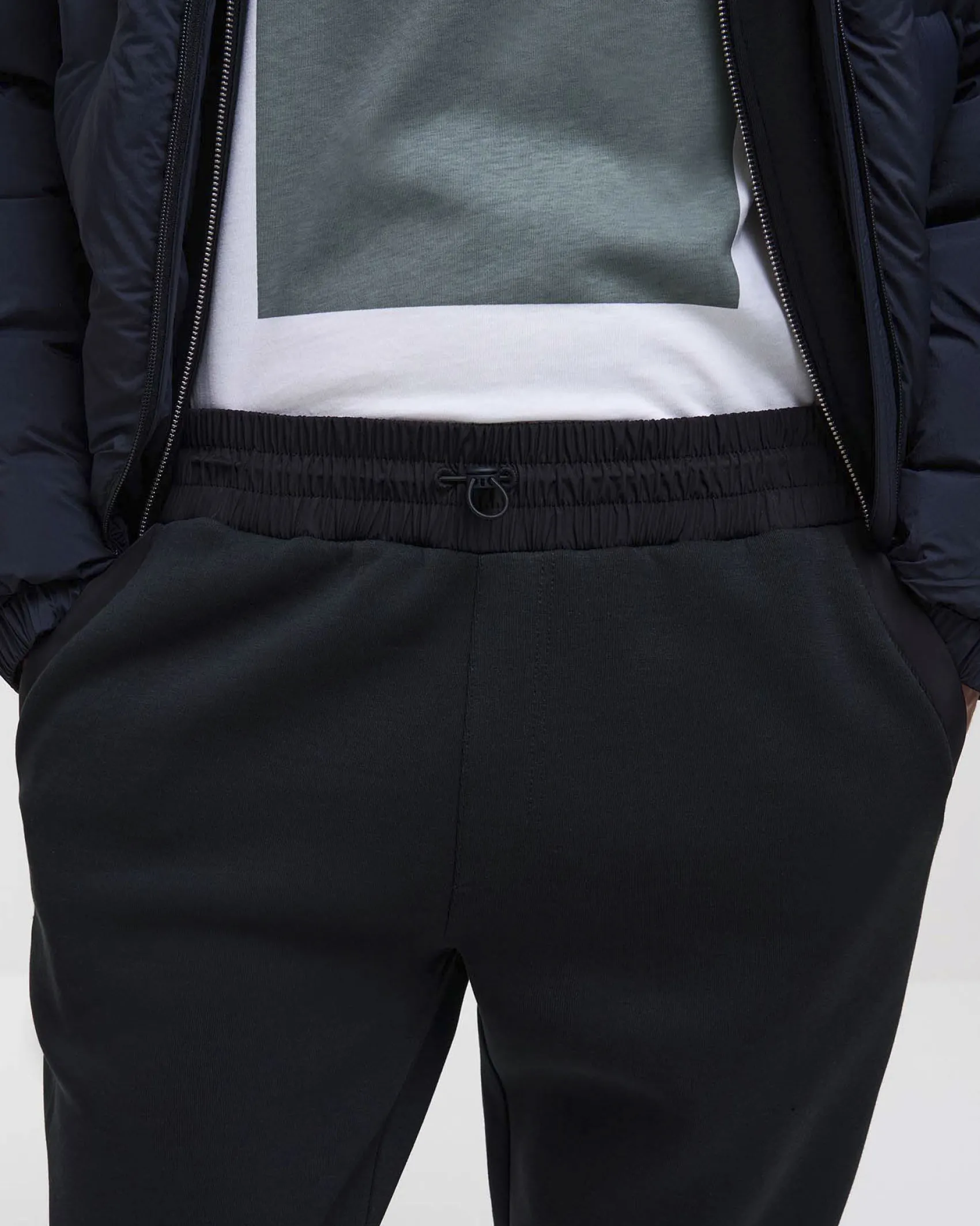Pantalone joggers Colmar Originals nero in felpa con inserti in nylon