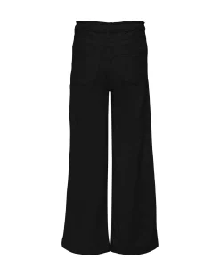 Pantalone Kids Only cinque tasche nero a palazzo in puro cotone