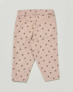 Pantalone Lil'Atelier in velluto di cotone a costine con roselline