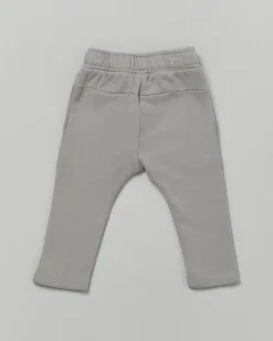 Pantalone Lil'Atelier salvia in felpa di cotone con coulisse