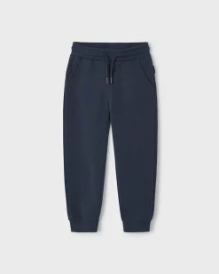 Pantalone Mayoral jogger blu in felpa di cotone stretch