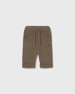 Pantalone Mayoral marrone lavorato tricot
