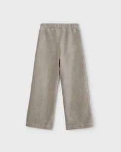 Pantalone palazzo Mayoral in velluto taupe a costine con tasche