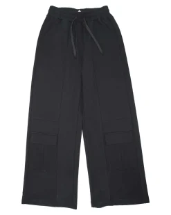 Pantalone palazzo To be Too nero in misto viscosa con tasconi