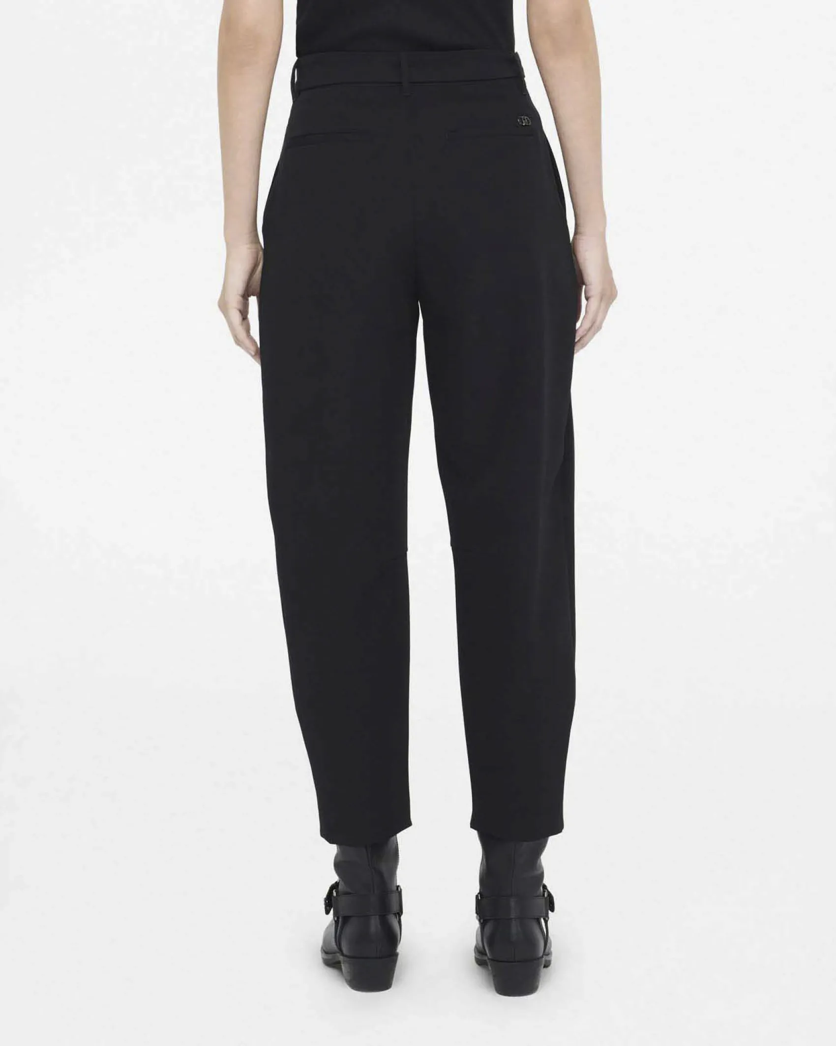 Pantaloni balloon Liu Jo Jeans neri in tessuto tecnico stretch