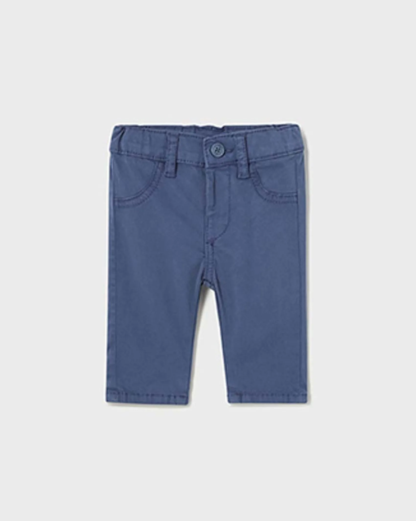 Pantaloni blu cinque tasche in gabardina stretch 6-18 mesi