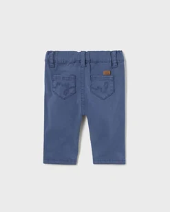 Pantaloni blu cinque tasche in gabardina stretch 6-18 mesi