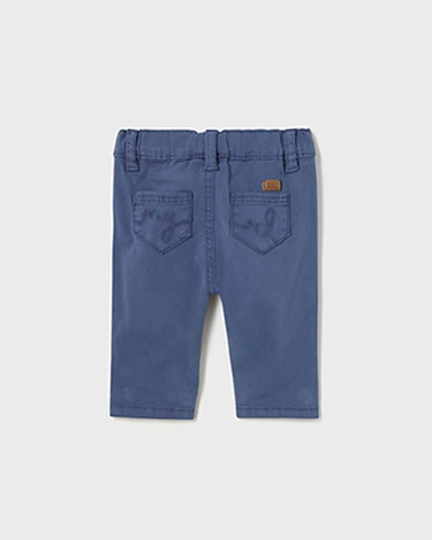 Pantaloni blu cinque tasche in gabardina stretch 6-18 mesi