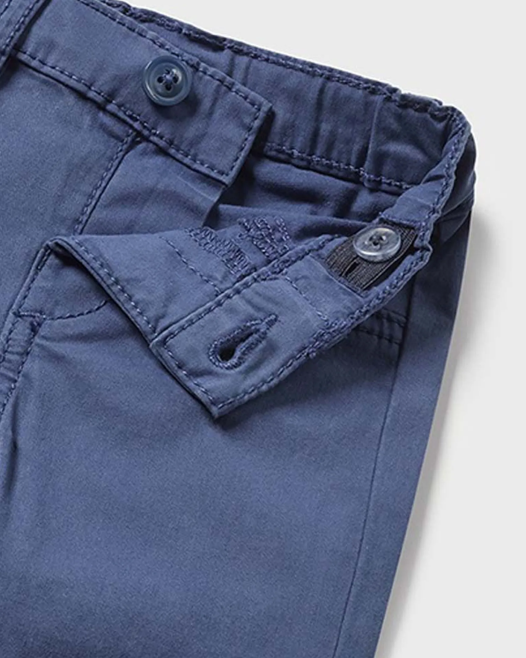 Pantaloni blu cinque tasche in gabardina stretch 6-18 mesi