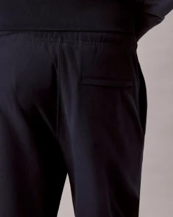 Pantaloni Calvin Klein Jeans blu in felpa di misto cotone