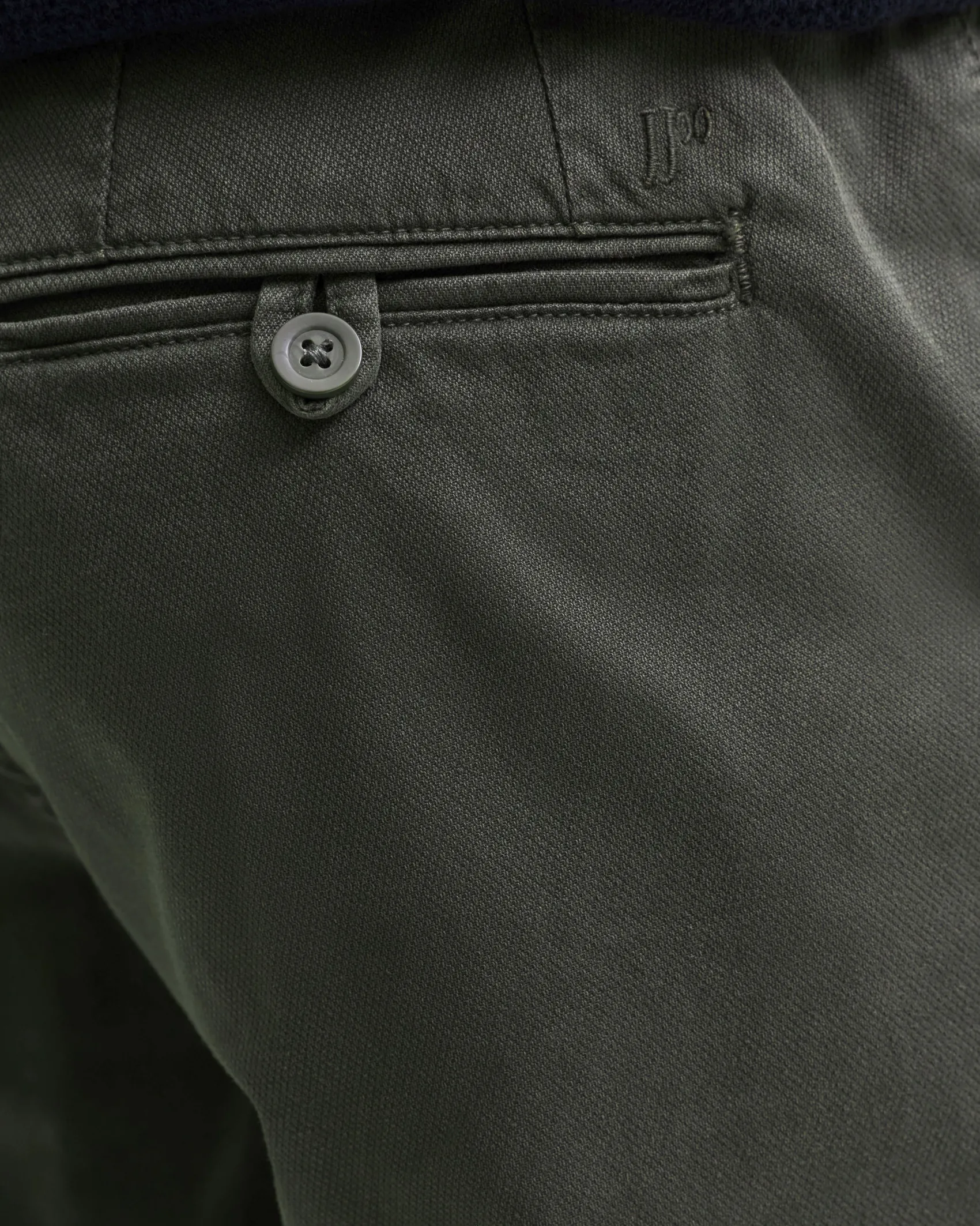 Pantaloni chino Jack & Jones color fango tapered-fit in tessuto armaturato di cotone stretch