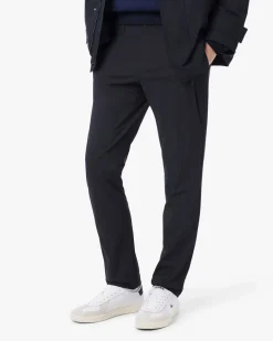 Pantaloni chino Lacoste blu in tessuto tecnico elasticizzato