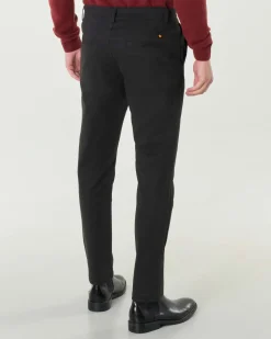 Pantaloni chino My Stuff nero in gabardina di cotone stretch