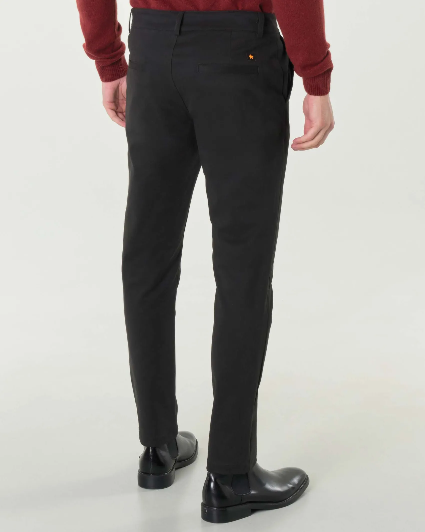 Pantaloni chino My Stuff nero in gabardina di cotone stretch
