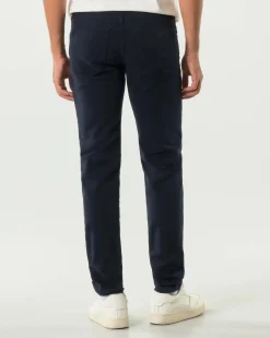 Pantaloni cinque tasche 517 Roy Roger's slim-fit blu navy in softbull di cotone stretch