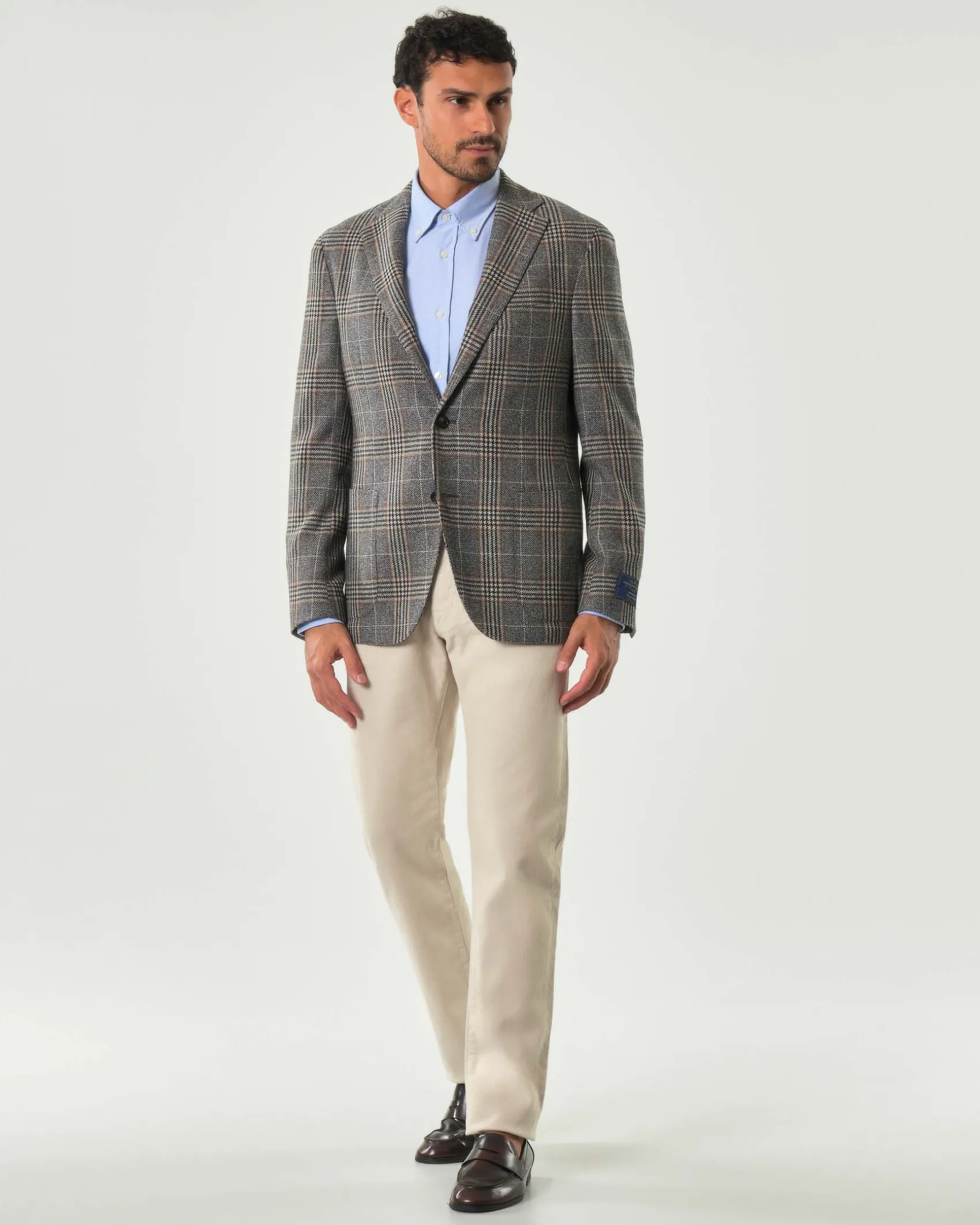 Pantaloni cinque tasche Jacob Cohen Bard slim-fit beige in bull di cotone stretch