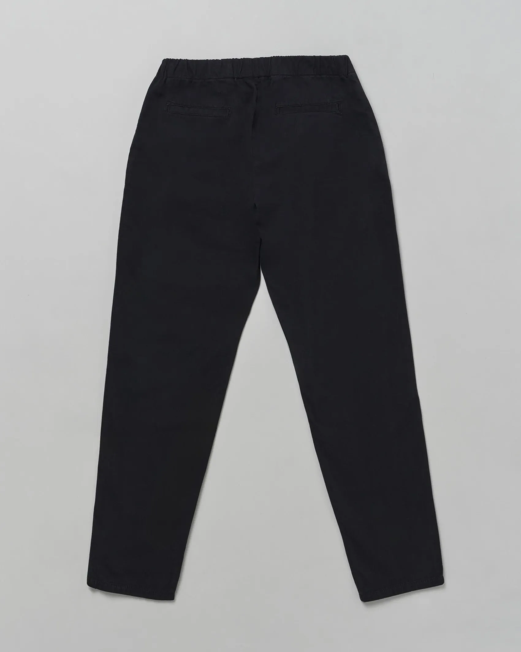 Pantaloni Emporio Armani carrot fit blu in cotone con coulisse