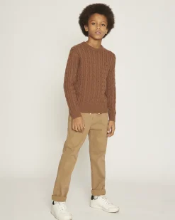 Pantaloni Jeckerson cammello in misto viscosa con coulisse