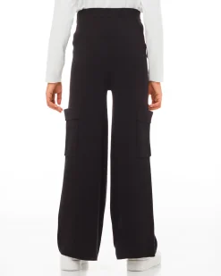 Pantaloni Liu Jo cargo neri in misto viscosa e cotone