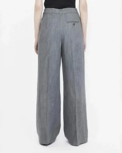 Pantaloni Liu Jo Jeans grigi in lyocell con piega stirata