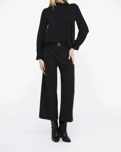 Pantaloni Liu Jo Jeans neri in punto milano con vita alta flare
