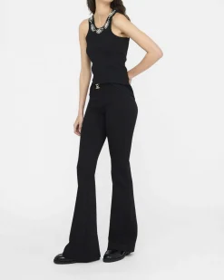 Pantaloni Liu Jo Jeans neri in punto milano con cintura logo