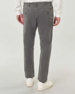 Pantaloni My Stuff chino grigi regular-fit in caldo tessuto di cotone stretch