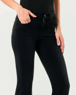 Pantaloni neri a trombetta Liu Jo in misto cotone