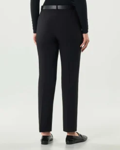 Pantaloni neri Ememe Marella dalla linea dritta in misto viscosa stretch