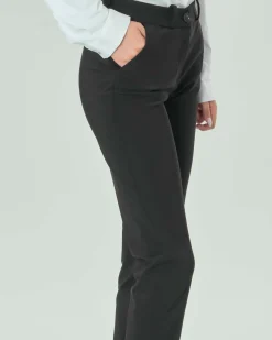 Pantaloni neri in tessuto tecnico dal finish opaco