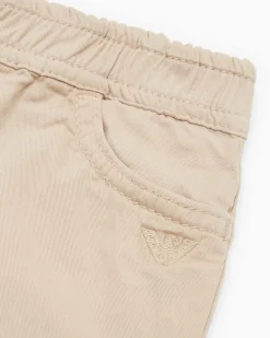 Pantaloni parachute Emporio Armani beige in cotone
