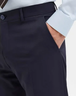 Pantaloni slim Selected Homme blu in tela di misto viscosa stretch