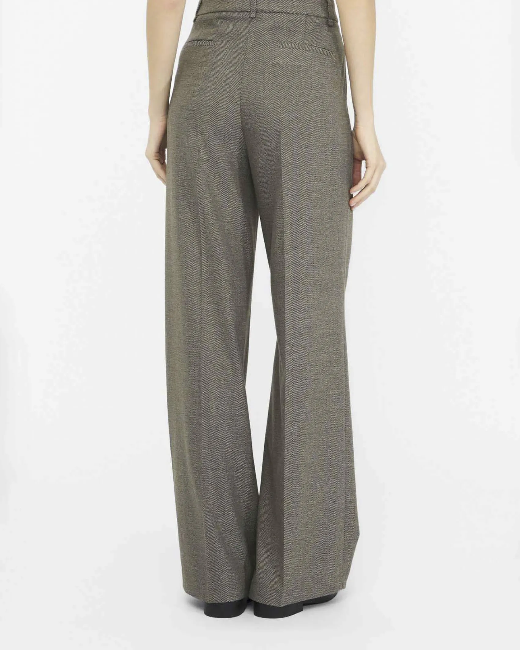 Pantaloni straight Liu Jo misto viscosa motivo chevron