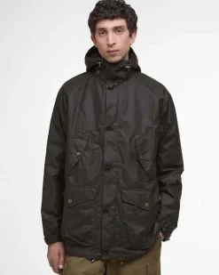 Parka Barbour Re-Engineered Endurance Mountain in cotone cerato verde militare
