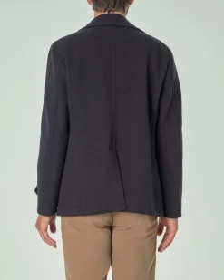 Peacoat Paul Baker blu in panno diagonale