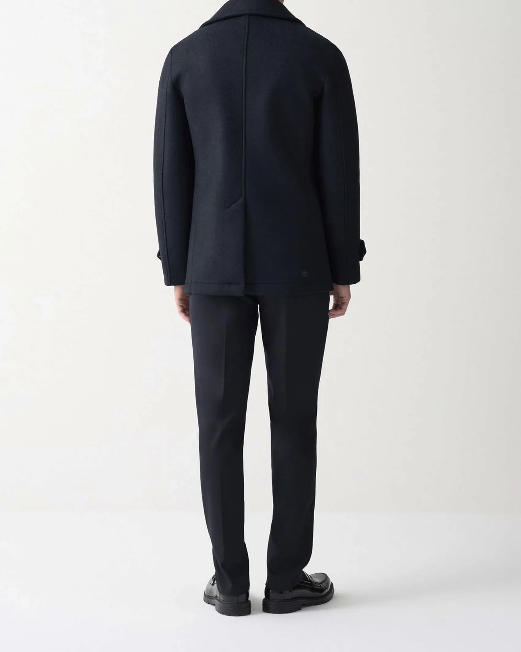 Peacot Colmar Originals blu doppiopetto in misto lana stretch