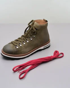 Pedula Mon Piz Heritage in pelle scamosciata color fango effetto vintage