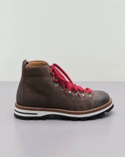 Pedula Mon Piz Heritage in pelle scamosciata marrone effetto vintage