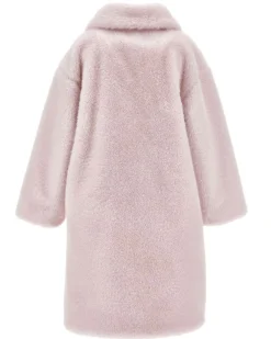 Pelliccia Monnalisa rosa con maxi tasche
