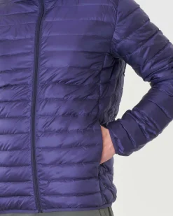 Piumino 100 grammi Pellizzari blu indaco con cappuccio