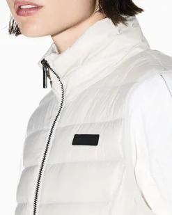 Piumino Armani Exchange bianco con imbottitura in piumino d'anatra